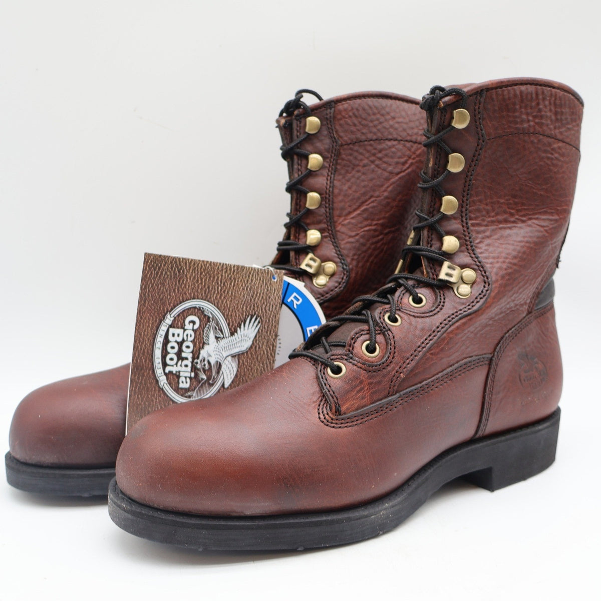 Georgia Boot Carbo-Tec 8" Work Boots Mens 11 M Brown Leather G8845 Deadstock