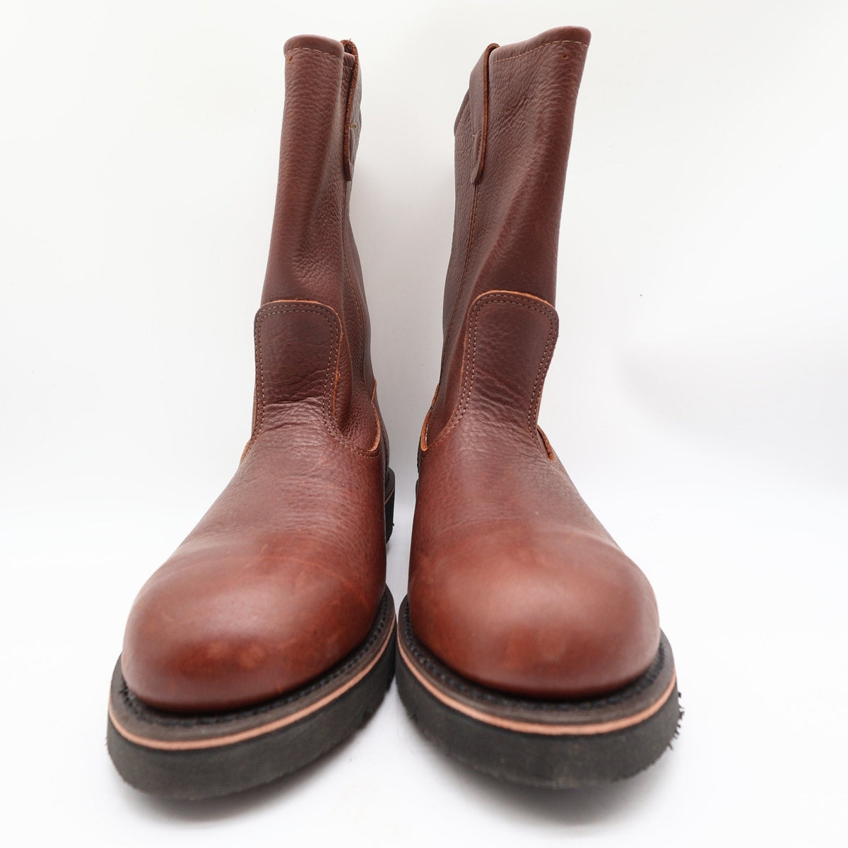 Double-H Boots Steel Toe 10 D Mens Brown Leather Vintage Y2K Work Boots New Box