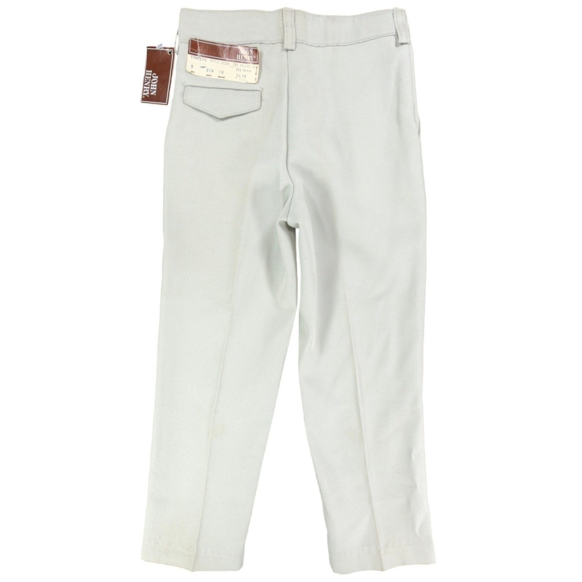 John Henry Vintage 80s Pleated Dress Pants Boys 5 Slim Gray Poly Rayon NWT - take2supply