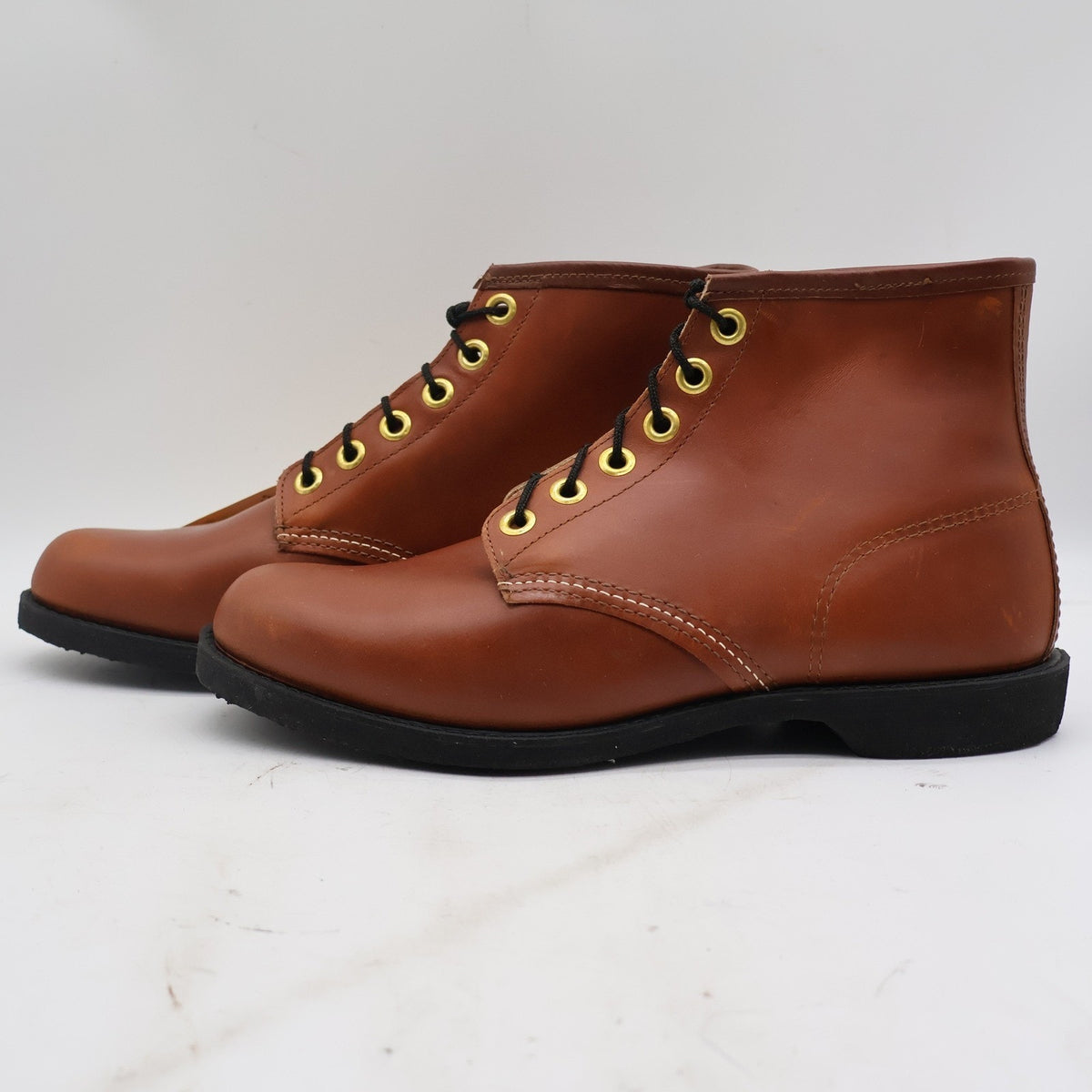 Cedar Crest Work Boots Mens 11 Vintage Deadstock Brown Leather Flex-Weld USA
