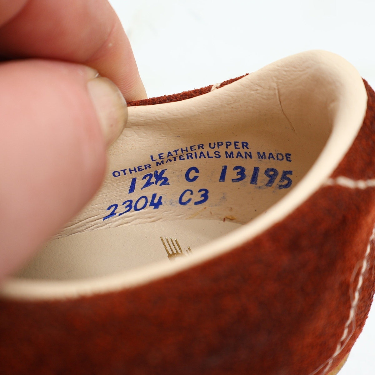 Vintage 70s Dashers 2304 Rust Suede Oxford Sneakers Kids 12.5C Deadstock