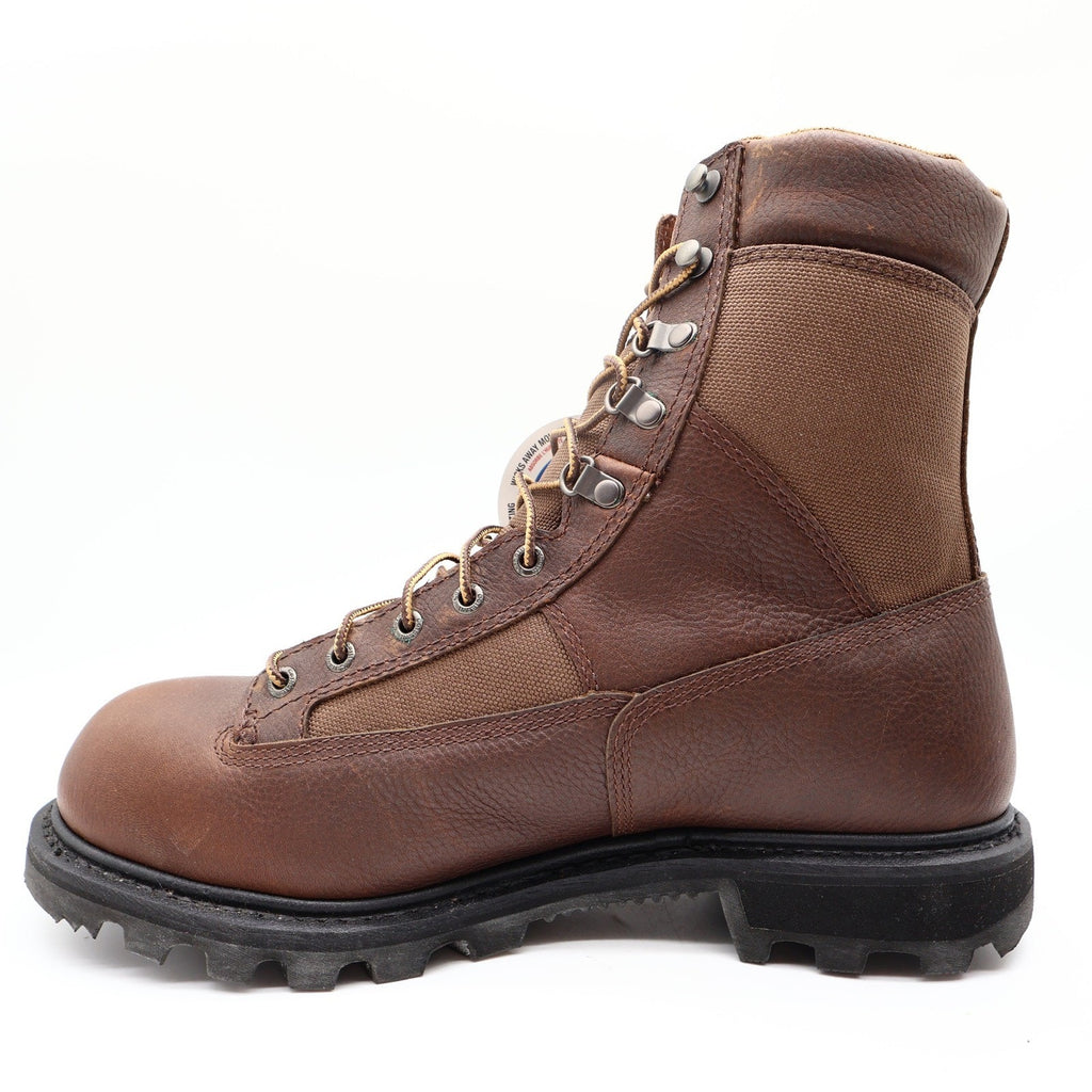 Carhartt Work Boots Mens 12 M Brown Leather Waterproof 8" Logger CML8150 NIB