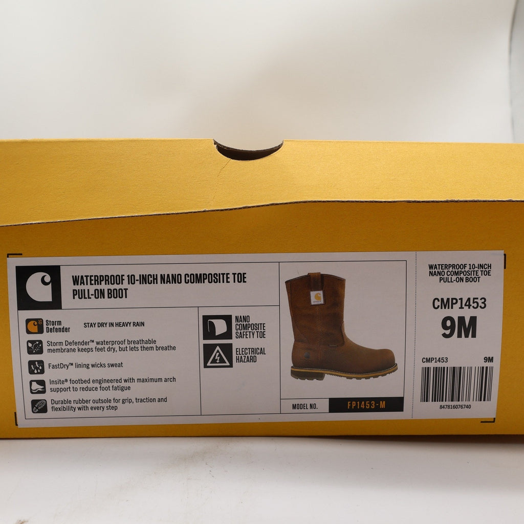 Carhartt Work Boots Mens 9 M Pull-On Waterproof Composite Toe CMP1453 NIB - take2supply