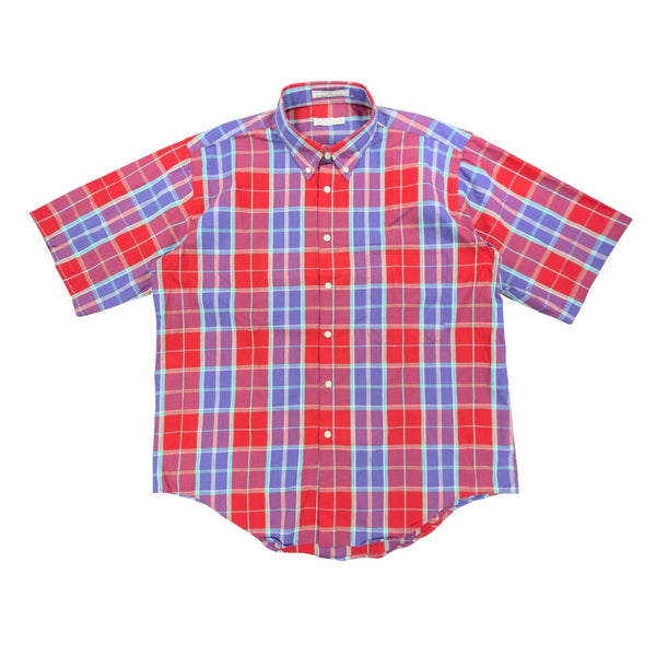 Levi's Vintage 90s Plaid Shirt Mens XL Red Blue Colorgraphs Button Down New