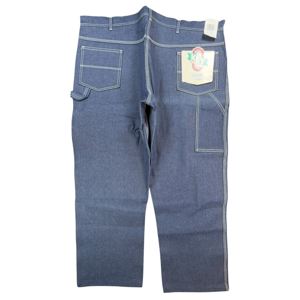 KEY Vintage 90s Dungaree Jeans Mens 46x29 USA Made Blue Denim NWT 1-402-41