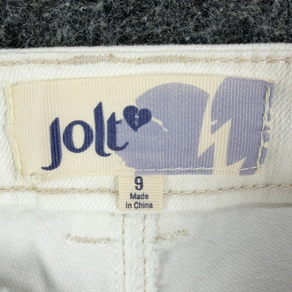 Jolt Modern Skyrise High Waisted Denim Shorts Juniors 9 White NWT
