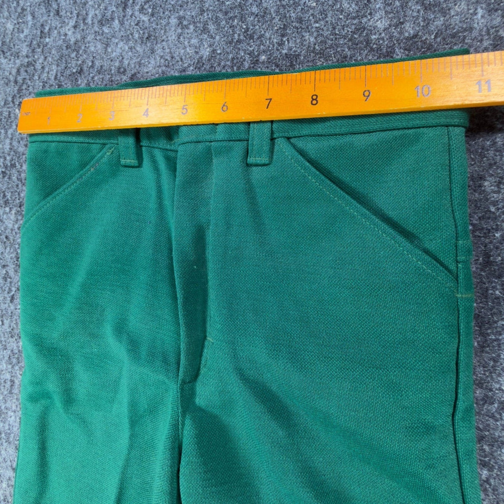 Toddly Winks Vintage 70s Pants Boys 7 Green Bell Bottom Flare USA NWT