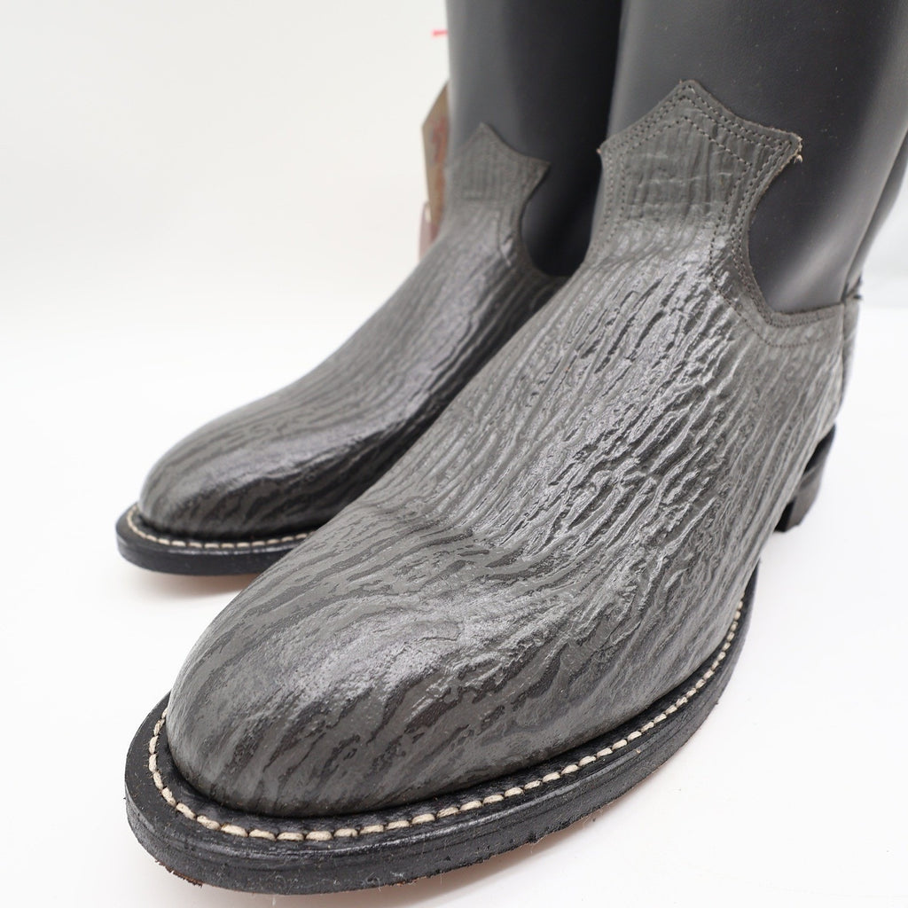 Justin Diamond J Cowboy Boots Mens 8.5 D Grey Shark Print Leather NWT