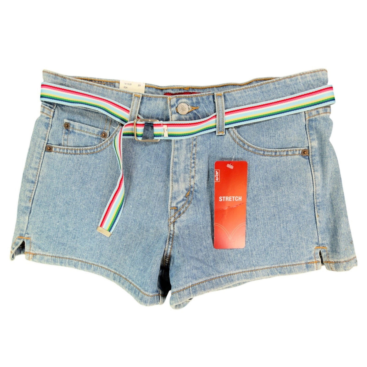 Levi's Y2K Superlow Stretch Shorts Junior 11 Blue Cotton Denim NWT C359