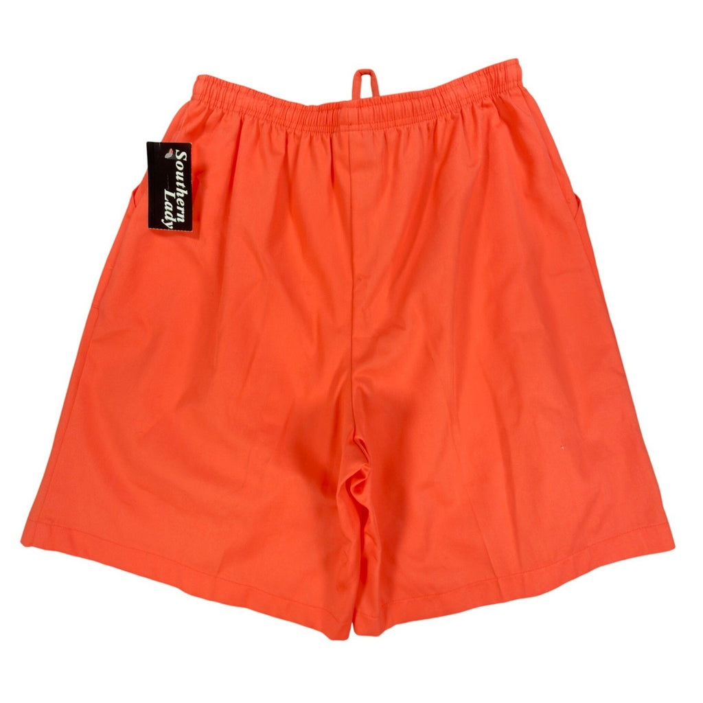 Southern Lady Vintage 90s Shorts Womens Large Orange Cotton Blend NWT Deadstock - take2supply