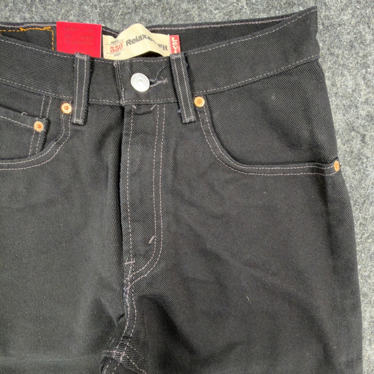 Levi's 550 Y2K Student Relaxed Fit Jeans Boys 27x30 Black Denim NWT Vintage 2004