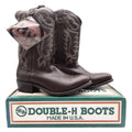 Double-H 3263 Work Western Boots Mens 10.5 D Brown Leather New Made In USA