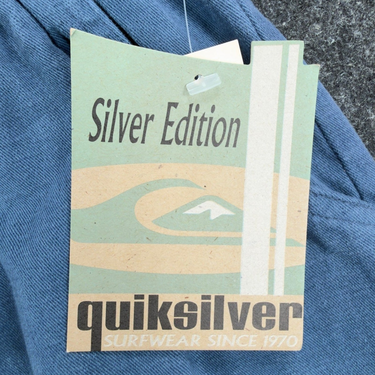 Quiksilver Vintage 90s Shorts Boys XL Blue Cotton Silver Edition NWT - take2supply