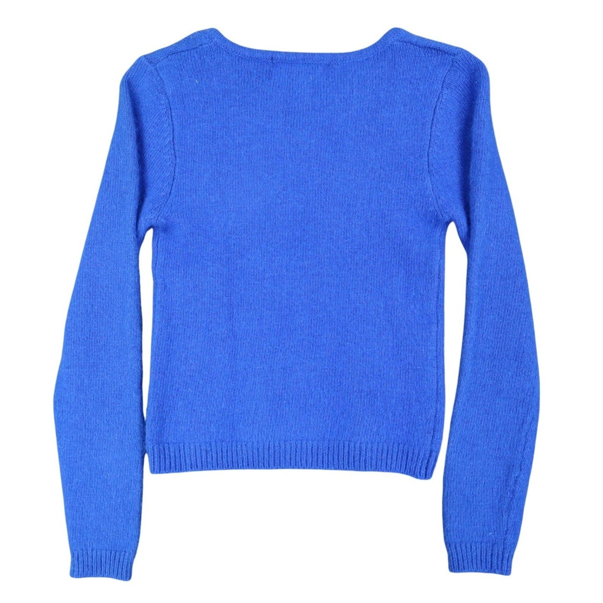 Spice It Up Sweater Womens Small Y2K Royal Blue Angora Blend Notched Neck