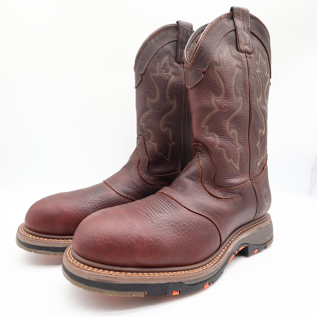 Double-H Boots Mens 11 D Roper Leather Work Safety Toe DH5133 Brown NIB