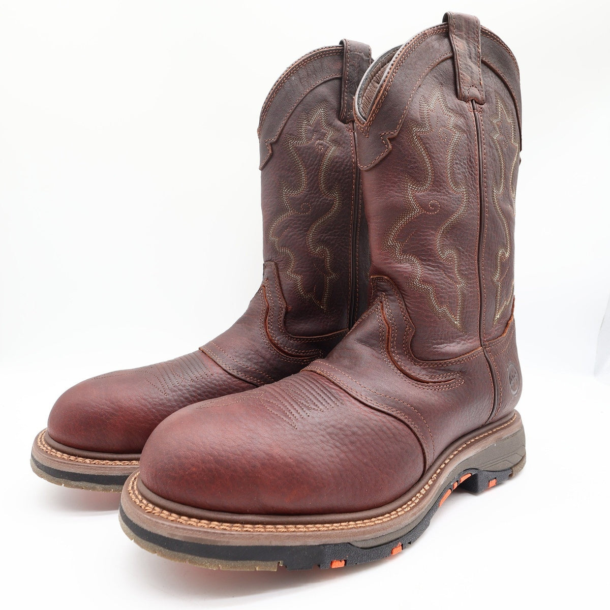 Double-H Boots Mens 11 D Roper Leather Work Safety Toe DH5133 Brown NIB