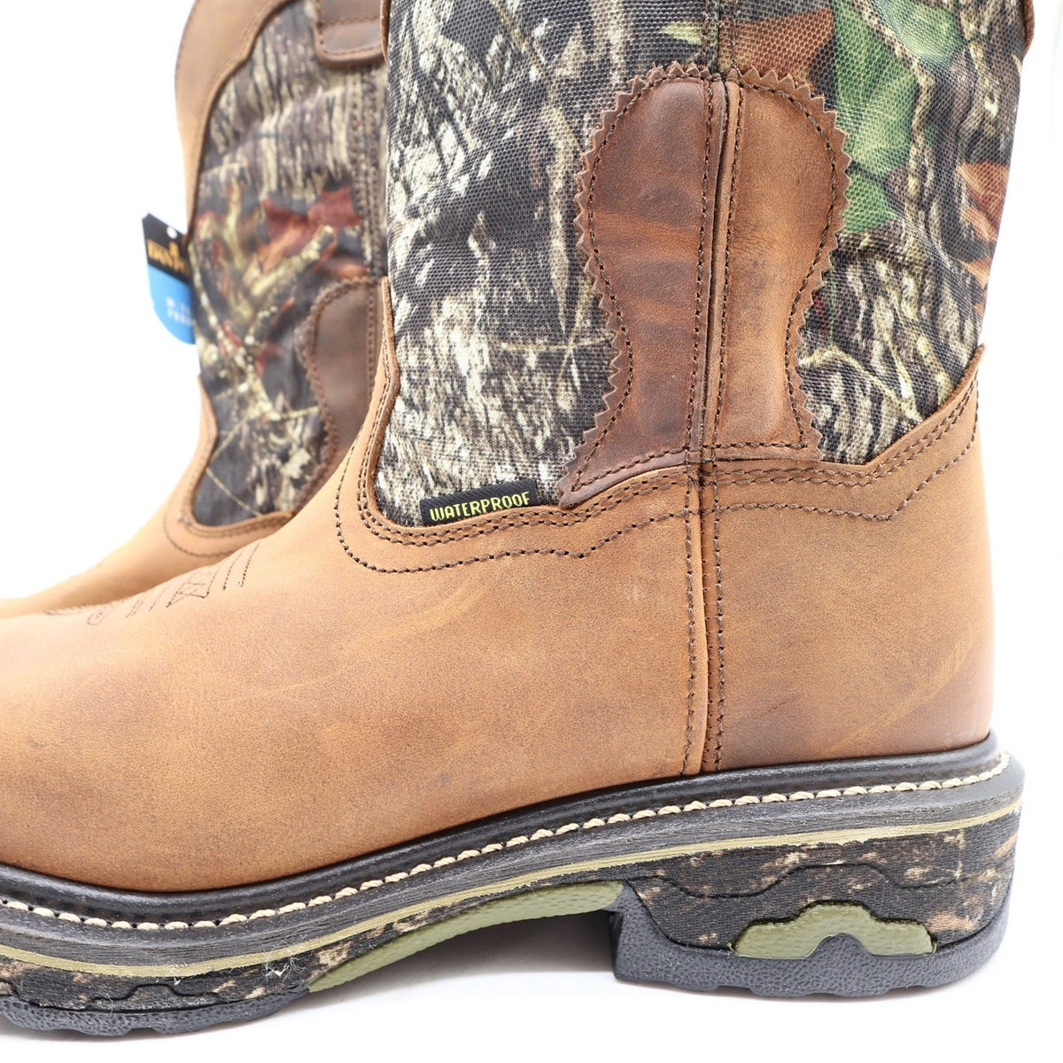 Dan Post Camo Waterproof Western Work Boots Men 9 D Brown Leather NWT Box