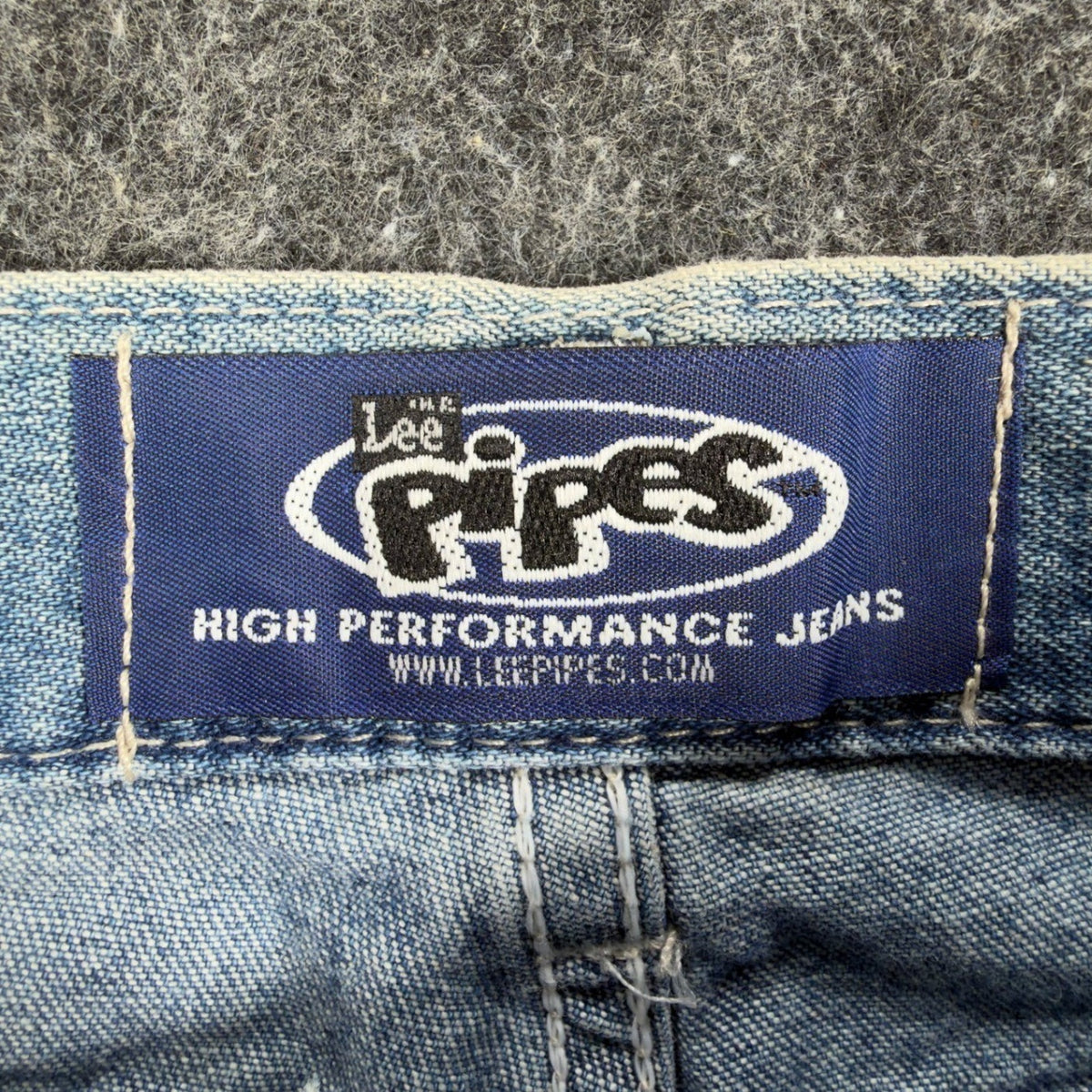Lee Pipes Vintage 90s Flare Jeans Girls 8 S Blue Cotton NWT Deadstock C645 - take2supply