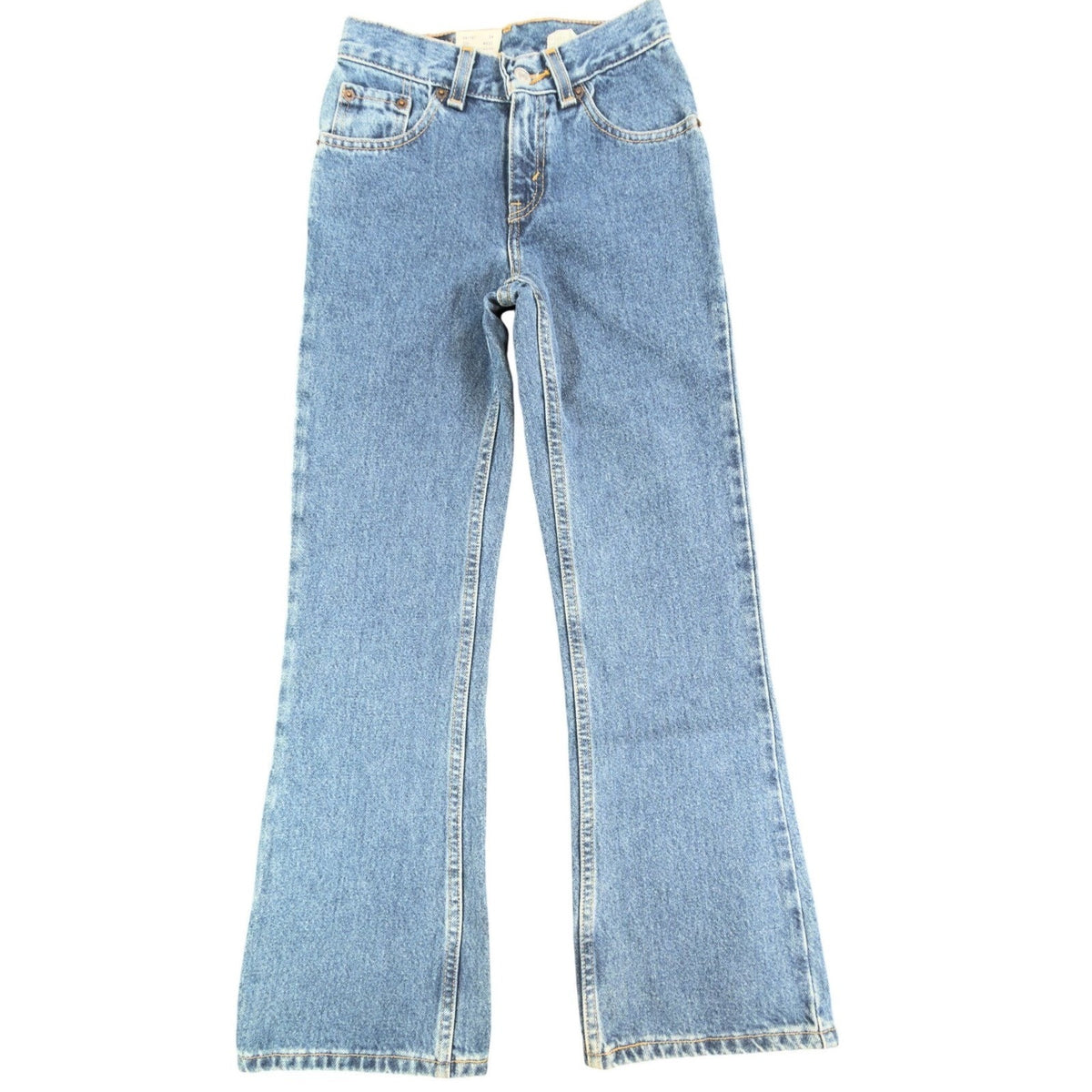 Levi's 517 Flare Jeans Girls 10 Slim Blue Cotton Slim Fit Vintage Y2K New - take2supply