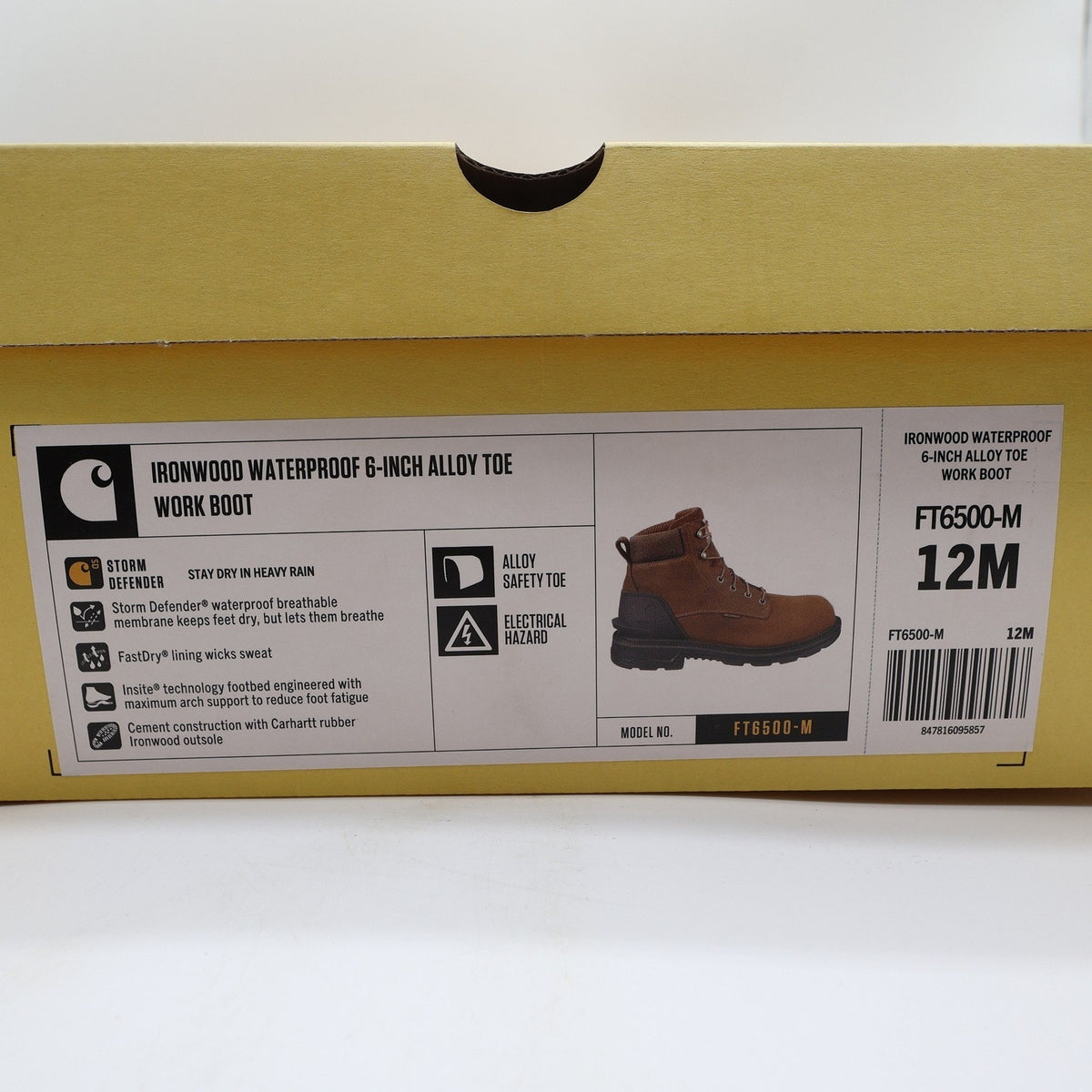 Carhartt Modern Ironwood Work Boots Mens 12 M Brown Leather Alloy Toe NWT - take2supply