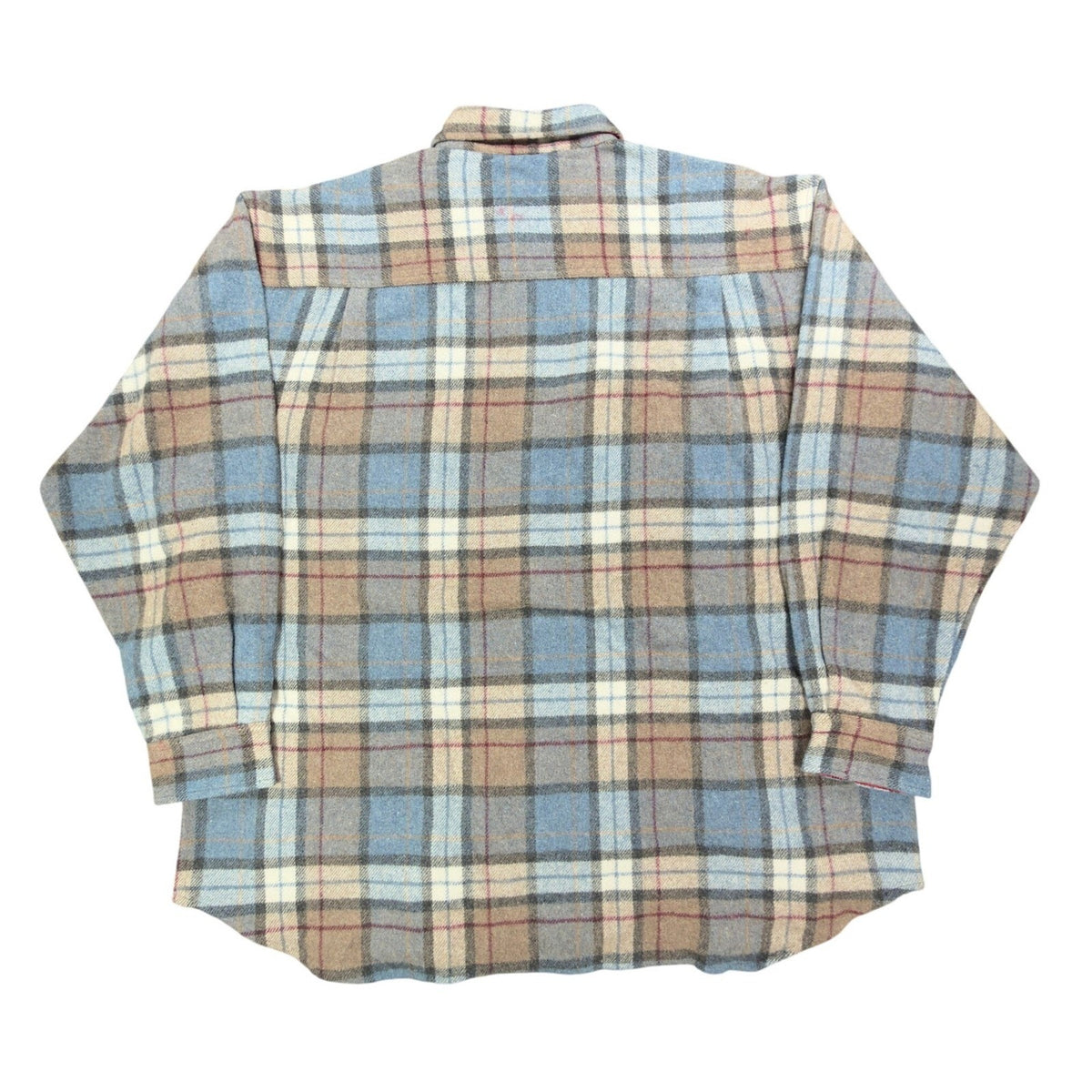Salmon River Vintage 90s Plaid Shirt Jacket Mens XL Blue Wool Blend NWT C466