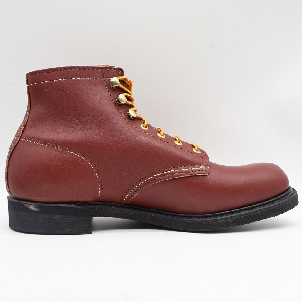 Carolina Work Boots Mens 9.5 D Vintage Made in USA Redwood Leather Stock 348 NEW