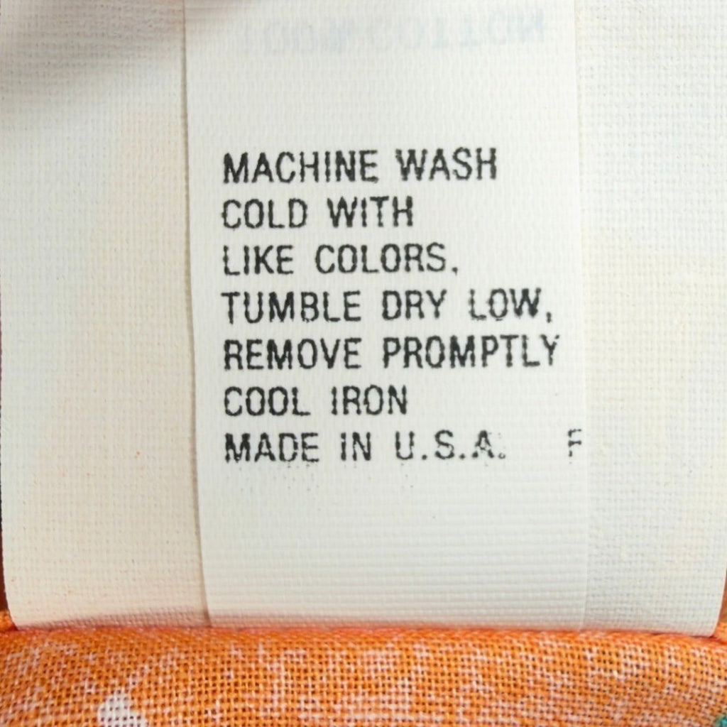 Wrangler Coolers Vintage 80s Geometric Shirt Boys Large Orange Cotton NWT - take2supply