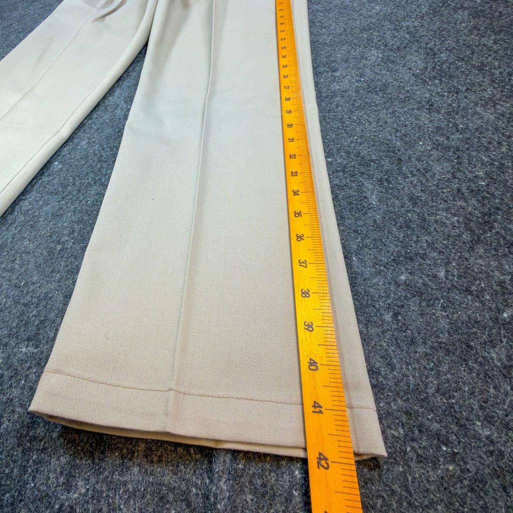 Wrangler Riata Pants Mens 35x30 Vintage 90s Khaki Cotton Relaxed Fit Pleated NEW