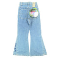 Lee Pipes Vintage 90s Flare Jeans Girls 8 S Blue Cotton NWT Deadstock C645 - take2supply