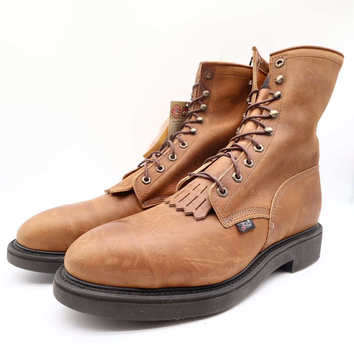 Justin Modern Work Boots Mens 11 D Aged Bark Leather Steel Toe 764 NWT Box
