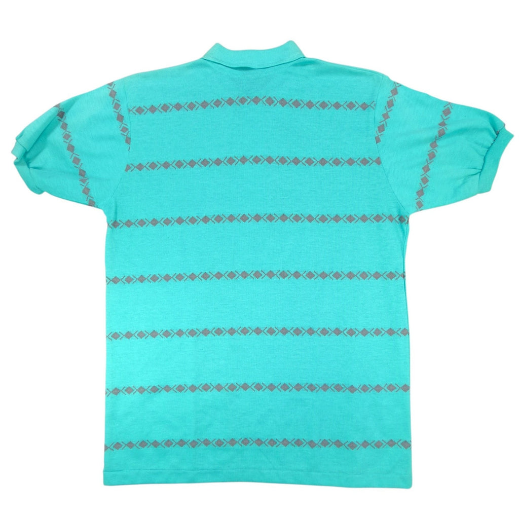 The Pro Black Watch Men's Medium Polo Shirt Turquoise Made in USA