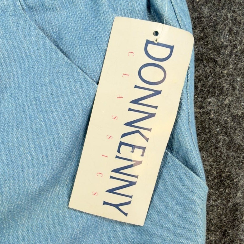 Donnkenny Vintage 90s Shorts Womens 8 Blue Elastic Waist Drawstring NWT