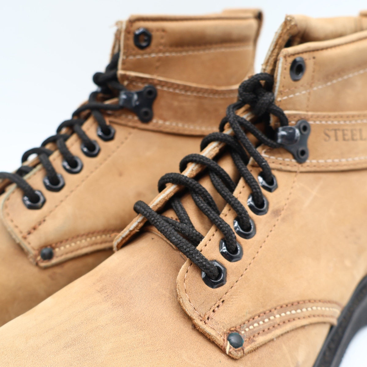Carolina Steel Toe Boots Mens 9 D Vintage Tan Leather 4Comfort Work Made in USA - take2supply