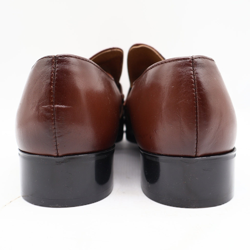 Vintage 70s Barclay Endicott Johnson 95182 Brown Leather Slip-On Loafers Men's 12D USA