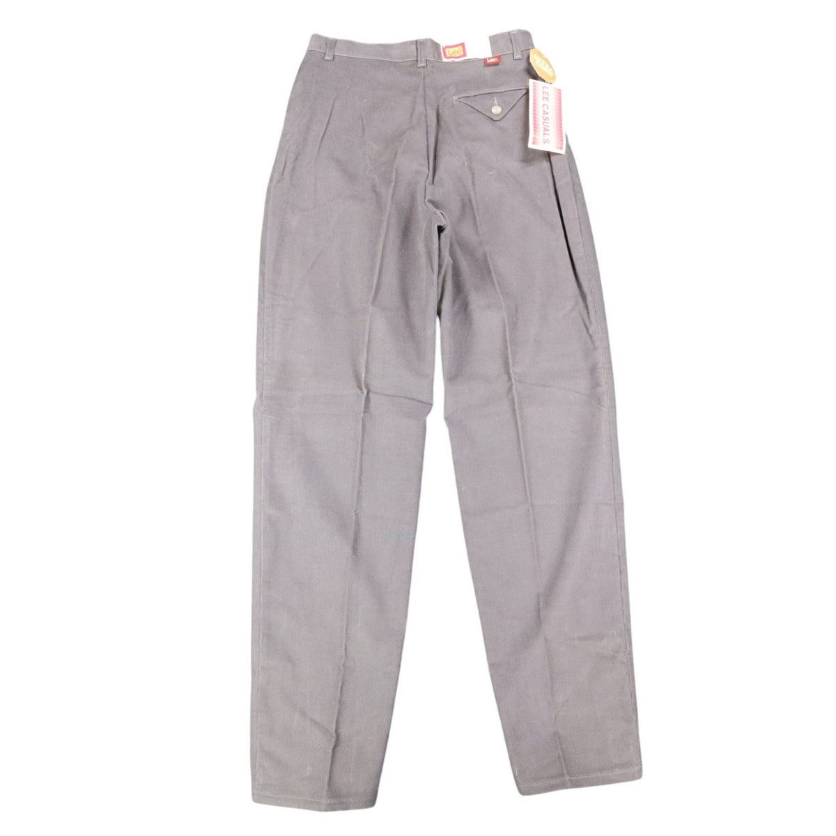 Lee Casuals Pants Womens 12 Vintage 80s Gray Corduroy Pleated Tapered USA NWT - take2supply