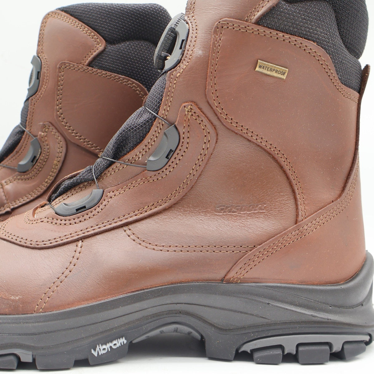 Grisport BOA Constructor Work Boots Mens 12 Brown Leather Waterproof Vibram NEW