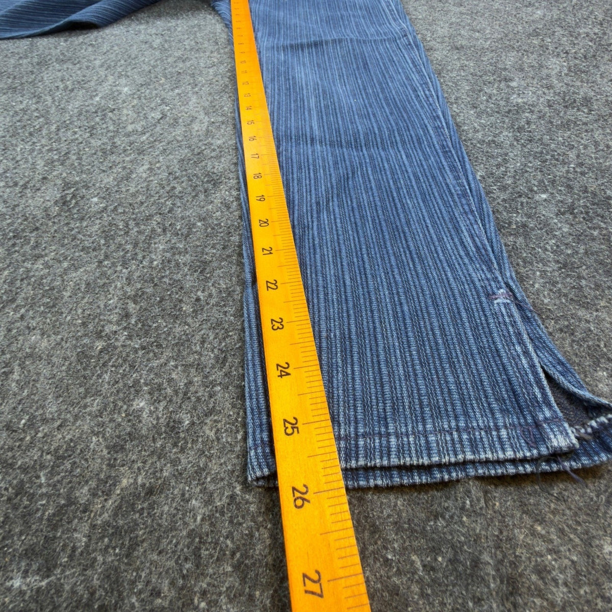 Lee Vintage 80s Pinstripe Jeans Juniors 3 Blue Cotton USA NWT Deadstock