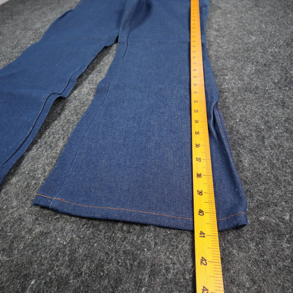 Maverick Western Boot Jean Boys Husky 18 W34 L30 Vintage USA Indigo Denim NOS
