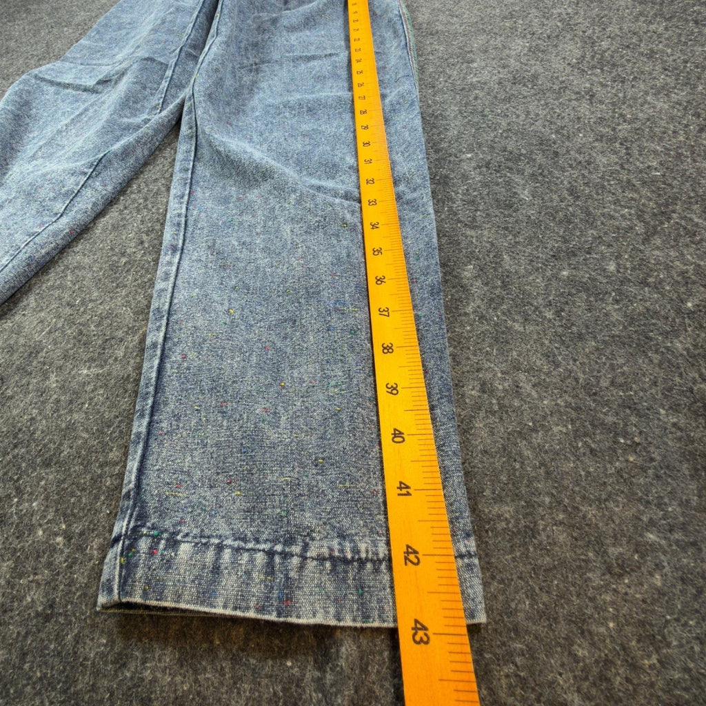 Lee Baggy Rider Jeans Junior 7 Vintage 90s Confetti Ice Acid Wash Pink Belt USA