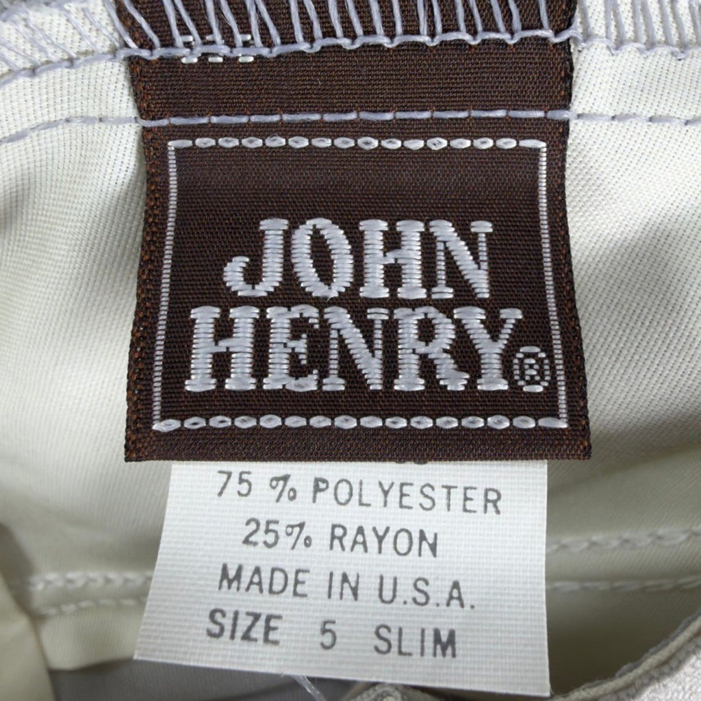John Henry Vintage 80s Pleated Dress Pants Boys 5 Slim Gray Poly Rayon NWT - take2supply