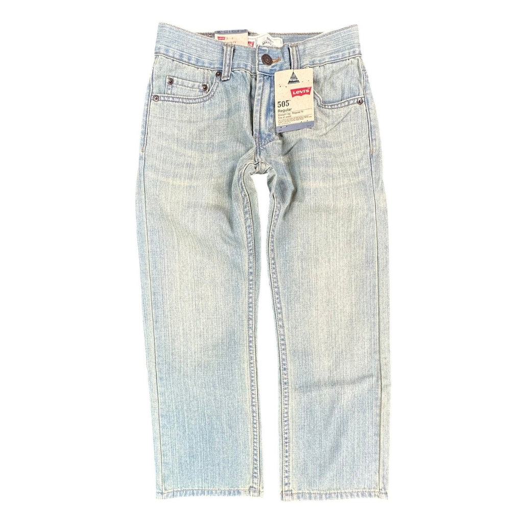 Levi's 505 Jeans Boys Size 8 Regular Blue Cotton Straight Leg New Old Stock