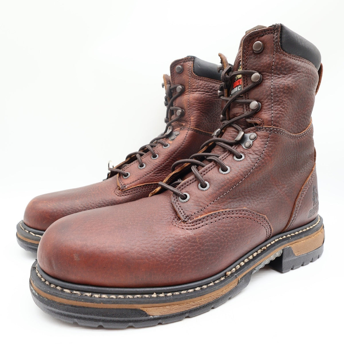 Rocky IronClad 5693 Work Boots Mens 12 M Brown Leather Waterproof NWT