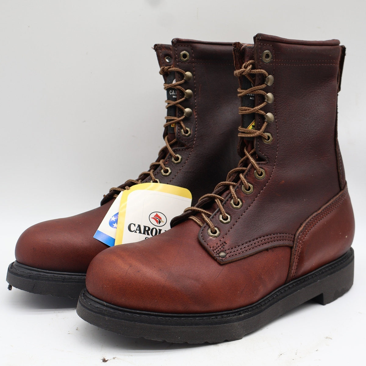 Carolina 8006 Work Boots Mens 10 2E USA Made Briar Pitstop Leather Goodyear Welt