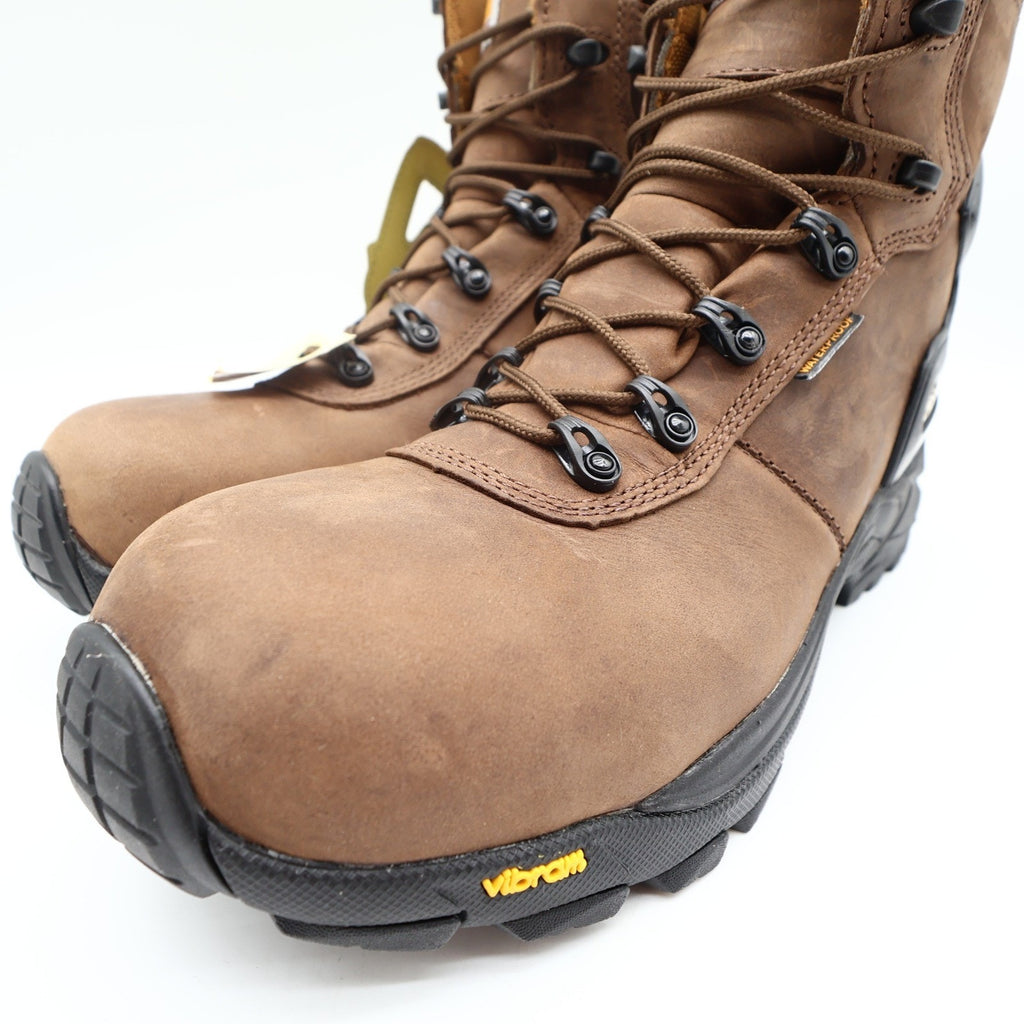 Carhartt Work Boots Mens 8.5 M Brown Leather Waterproof 6" Hiker Safety Toe NIB
