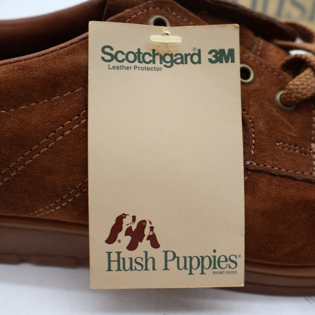 Vintage 90s Hush Puppies Cosmo Chestnut Suede Oxfords Men's 8M USA Deadstock