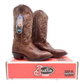 Justin 2704 Cowboy Boots Mens 10 EE Tan Distressed Vintage Goat Leather NWT
