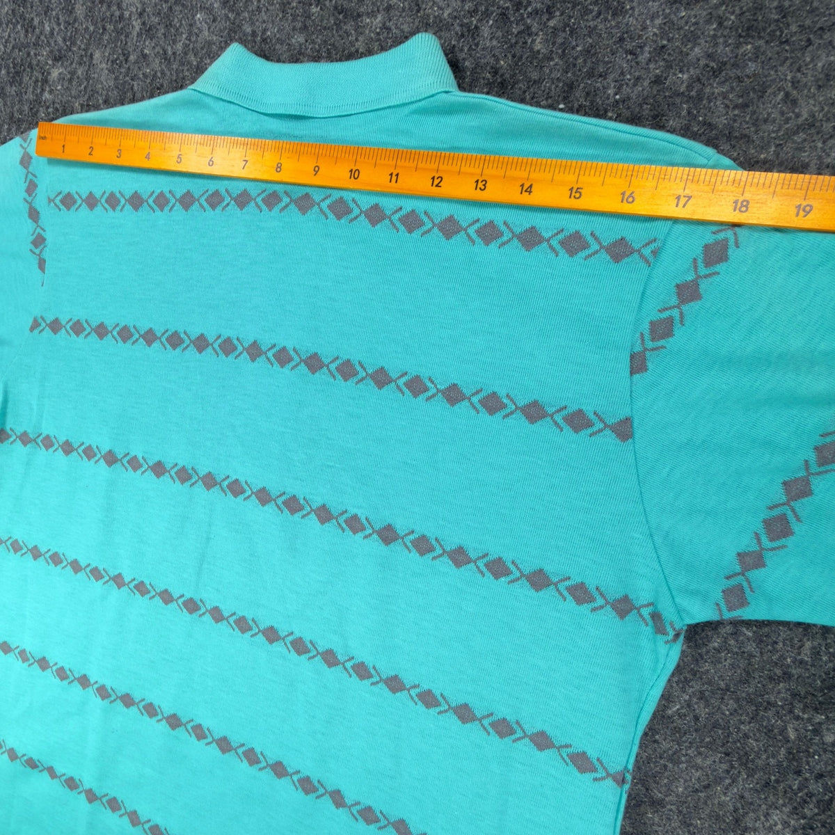 The Pro Black Watch Men's Medium Polo Shirt Turquoise Made in USA