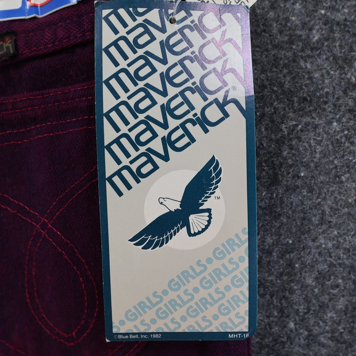 Maverick Vintage 80s Purple Jeans Girls 14 Reg USA Made NOS NWT 27.5x30 - take2supply