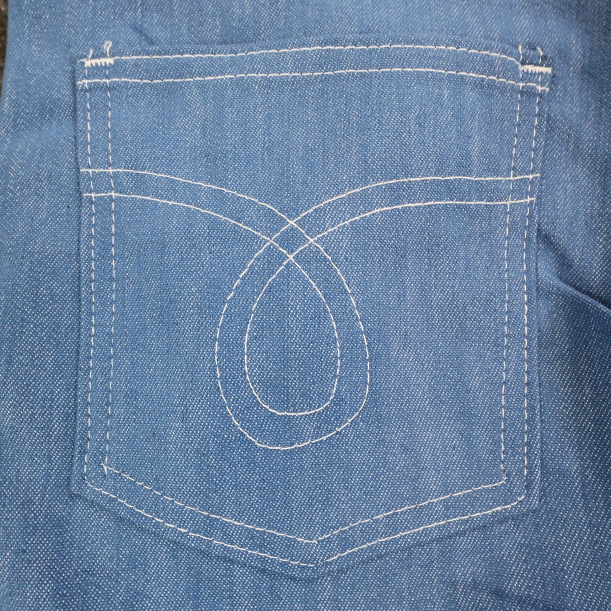 Key Vintage 70s Boot Cut Jeans Mens 32 Blue Cotton Stretch USA Made NOS NWT - take2supply