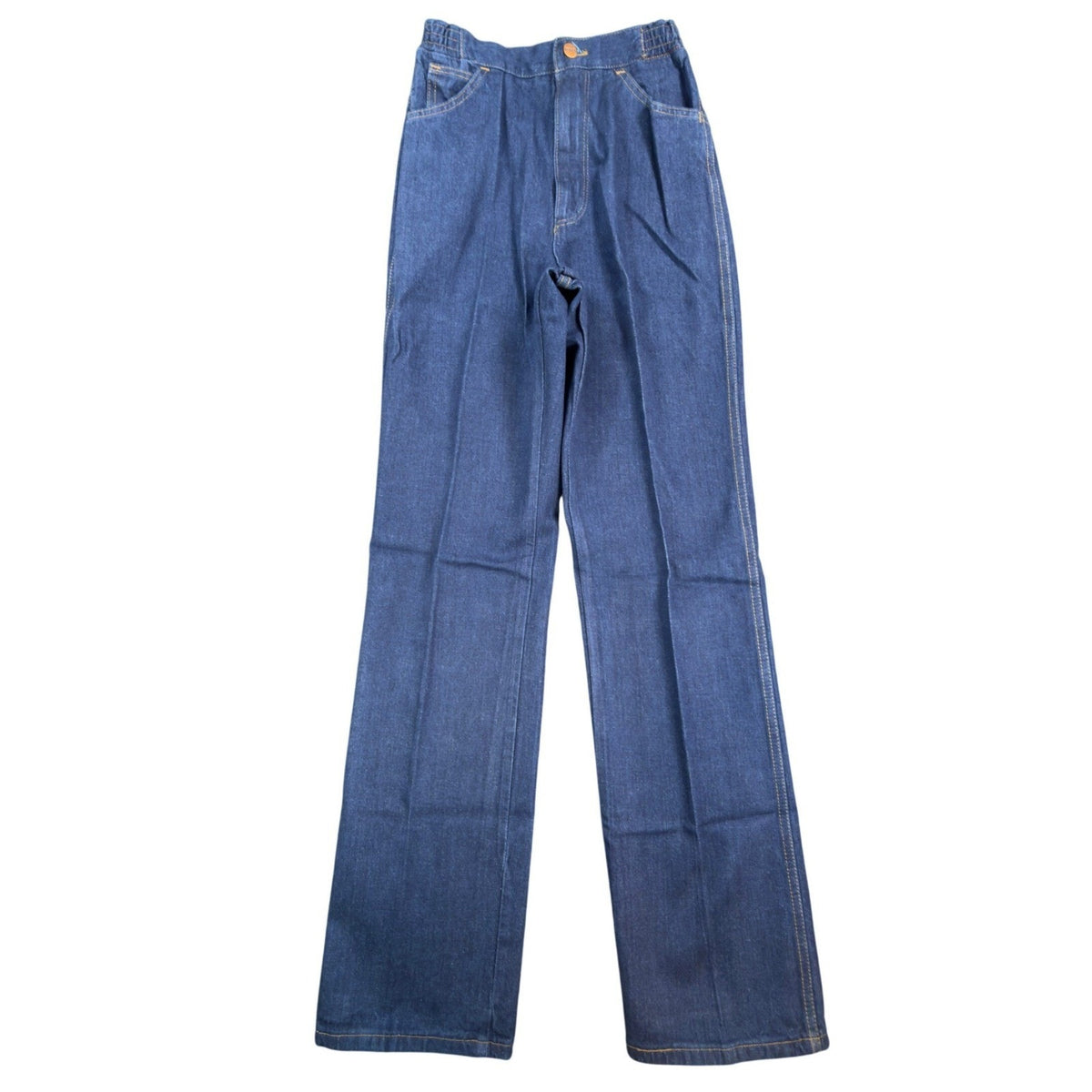 Lady Maverick Vintage 70s Jeans Womens 10 Blue High Waist Elastic NOS NWT